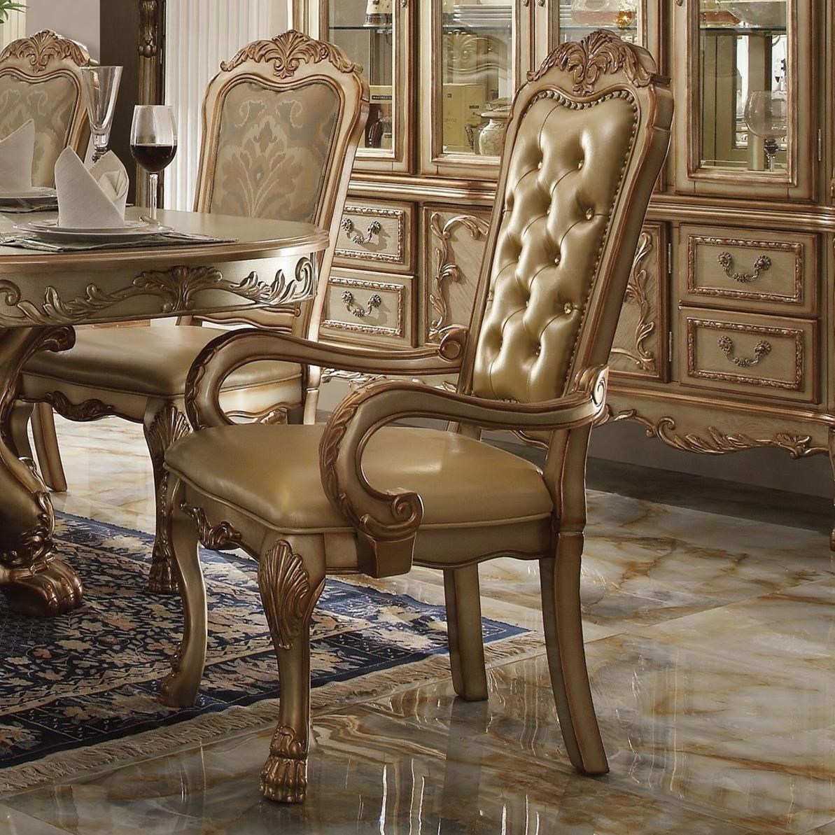 Acme Furniture Dresden II 63154 Arm Chair Corner Furniture Dining